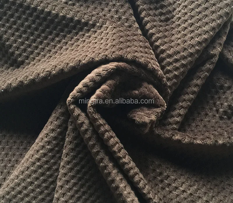 polyester knitting soft velvet bonding with tc bac