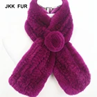 Women Real Rex Rabbit Fur Thick Knitted Scarf Best Quality Shawl New Arrival