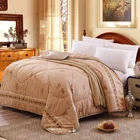 High quality super comfort 100% cotton bed quilt camel wool quilt