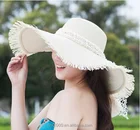 Spring Wholesale Fashion Women Wide Large Brim Floppy Summer Beach Sun Hats Straw Cap with big bow