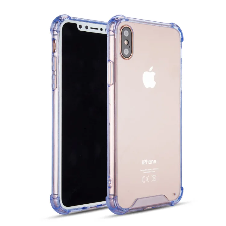 New Fit Shockproof For Iphone X Case Acrylic Transparent Clear Phone