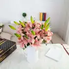 Bon prix durable nouveau design maison orange tigre lys fleurs en soie