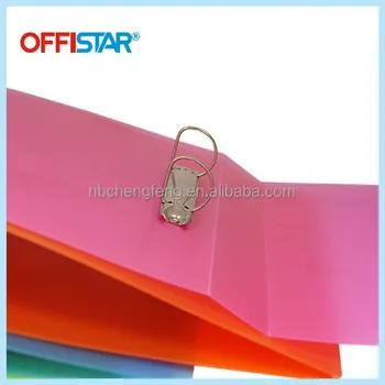 a4 2 hole metal ring binder clips pp file folderwith d ring