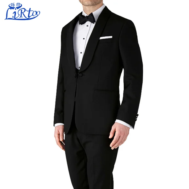 wholesale black slim fit super shawl collar tuxedo suit design