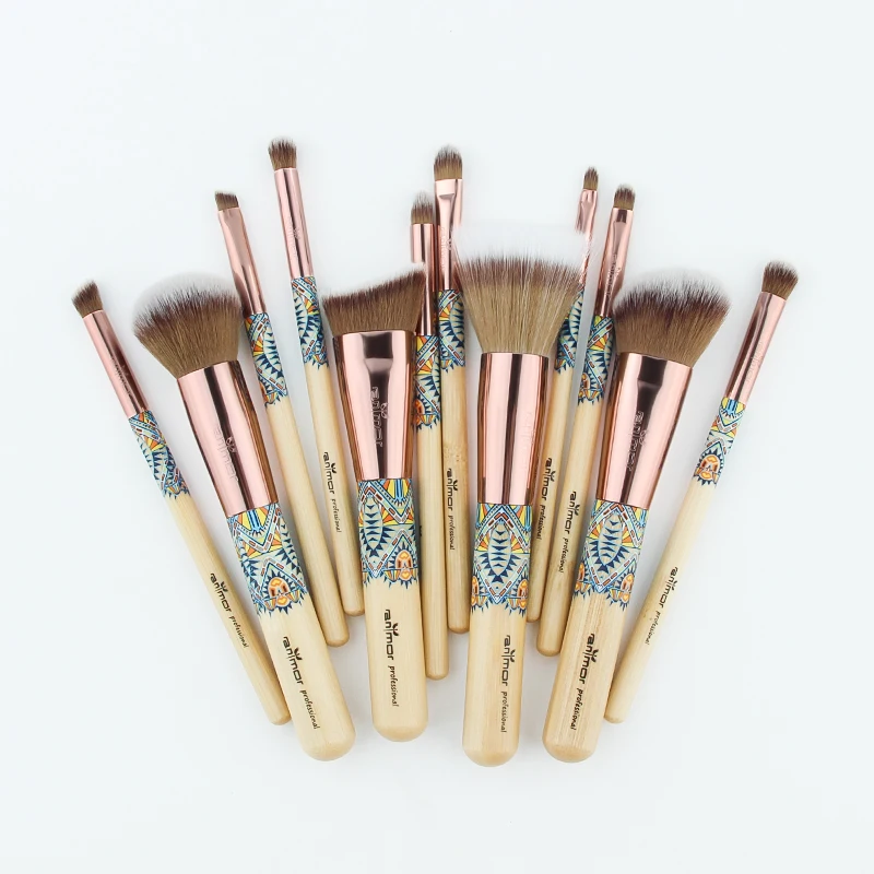 2017-New-Makeup-Brushes-12PCS-Kit-Bamboo-Make-Up-Brush-Soft-Synthetic-Collection-Set
