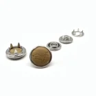 333# prong snap button with resin stone