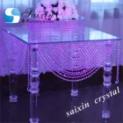 Beautiful square crystal cake table wedding decoration ZT-151-2