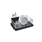 Promotion Products Plastic Dish Drying Drain Rack Stainless Steel With Drip Tray