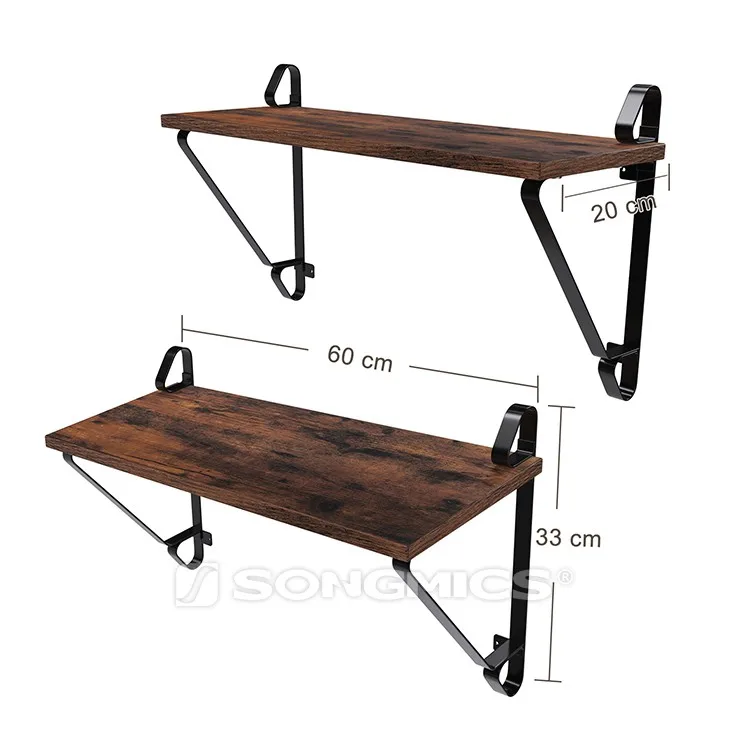 wood floating shelves kitchen