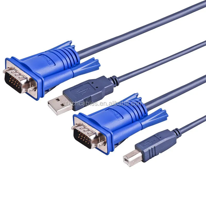 10Ft 15 Pin Usb 2.0 Kvm Switch Cable For Keyboard Mouse Vga - ANKUX.COM