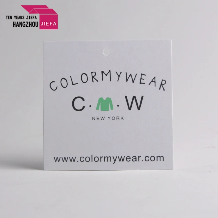 wholesale garment clothes recycled swing paper hang tag card