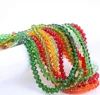 Wholesale Chinese Jewelry Decorating Colorful Crystal Flat Round Beads Glass Faceted Rondelle Beads