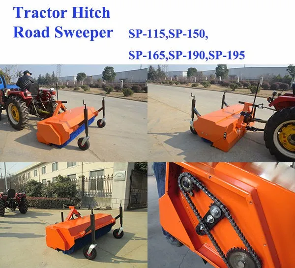 tractor 3 point hitch snow sweeper road sweeper machine