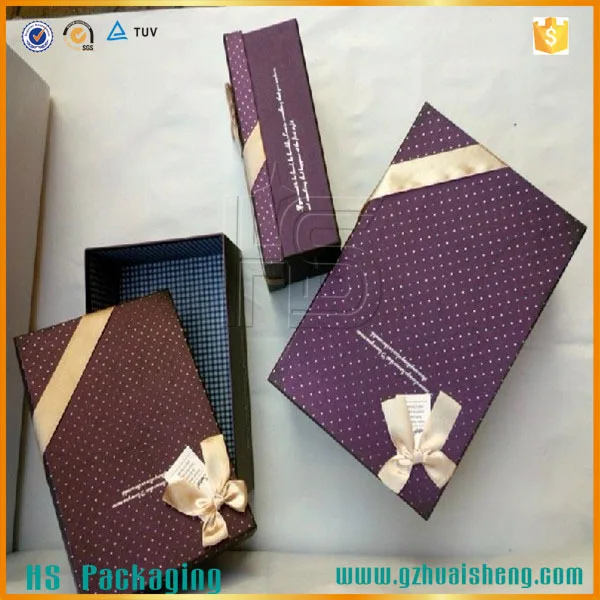 square hard cardboard paper gift box with lids and bow cd dvd