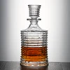Hot selling handmade engraved clear whisky glass bottles