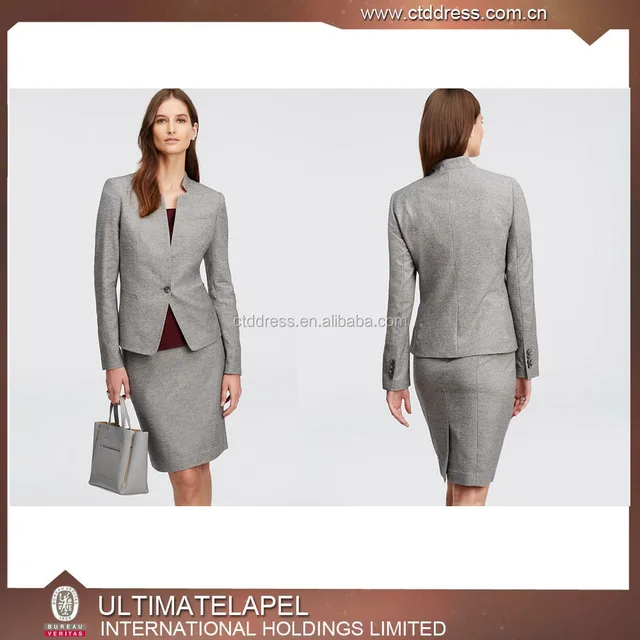 tailored made top grade tweed women"s suit skirt tweed suits for