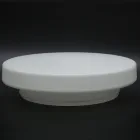high quality hand blown opal white flat round glass ceiling lamp shade cover for ceiling lights