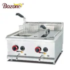 Best quality Kitchen Equipment Gas Industrial 2-tank 2-basket Deep Fryer With Cabinet