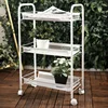 3 Tier Utility Mobile Organization Cart Suitable for Office Home Kitchen or Outdoor,