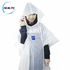 Transparent rain jacket the raincoats type poncho disposable black