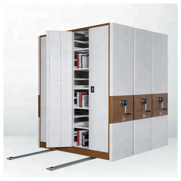 Yuan Da Metal  Archive  Office  Filing Cabinet Hospital Storage Laminate Steel Book Compact High Density Mobile Shelving