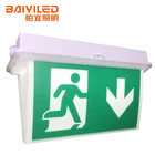 Solar Powered Fire Escape Lighted Emergency Light Aluminum Edge-Lit Led Exit Sign