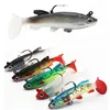 Black back white body14g Lead Head Jig Lure Soft Fishing Bait With Triangle Hook