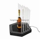 led bottle holder bar shelf / bar wine bottle stand / led acrylic wine bottle display rack