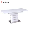 german style clear mdf with high gloss painting double layer dining table