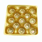 custom food grade gold plastic cake chocolate packaging box luxury blister tray