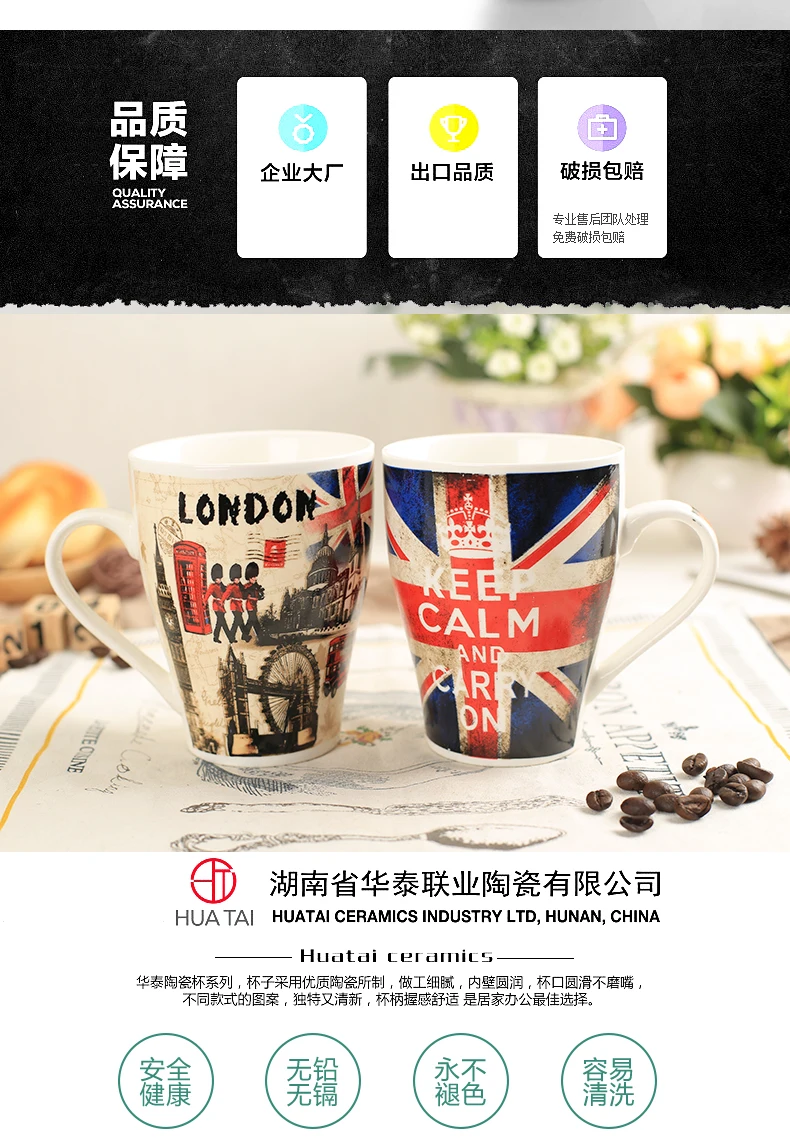 promotional gift ceramic london souvenir mug with