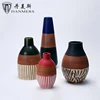 Nice price 4 pcs glaze handpainted indoor unique ceramic vases Chinese porcelain