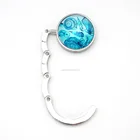 bulk custom logo Ocean themed design metal table top purse hook bag holder