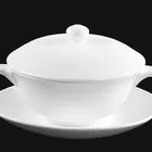 Super White Excellent Quality Food Service Ceramic Porcelain Bone China Bowls With Lids
