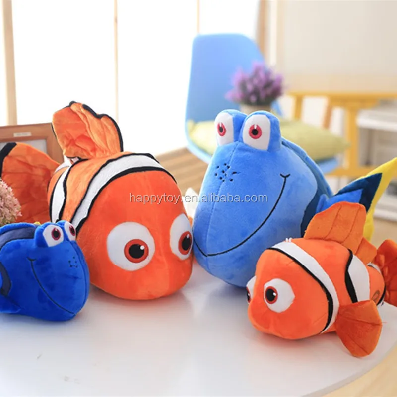 customized animal plush stuffed toy stuffed colourful fish toys