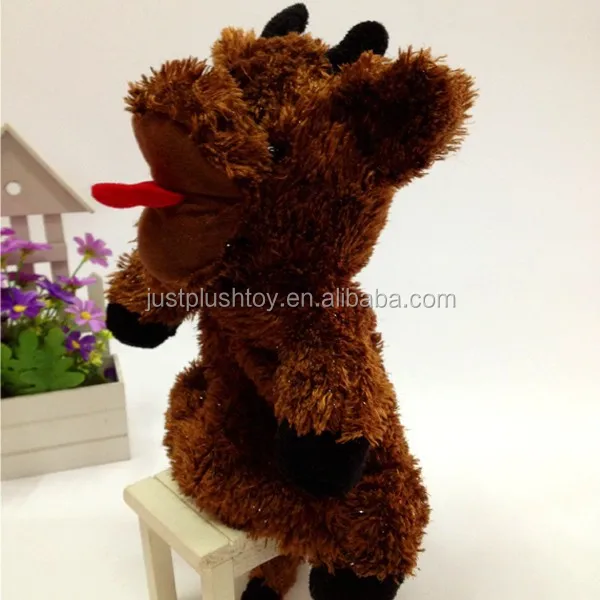 funny baby gift hand puppet animal toy plush ox