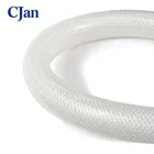 Food grade glass fiber braided reinforced silicone hose, clear silicone tube, braided hose for medical