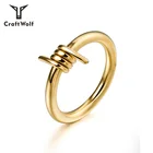 Ring Ring Craft Wolf Fashion Men Jewellery 316L Stainless Steel Simple Four-coil Ring For Party