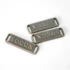 Custom Logo custom snap buttons printing metal clothing label for garment