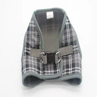 Customized dog leash and pulling collars polyester tartan jacket harness