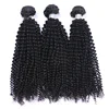 Brazilian Virgin Kinky Curly Human Hair Bundles Extensions 3 Bundles Unprocessed Curly Weave Natural Black Hair Weaves