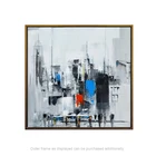 Canvas Wall Art Acrylic Simple Abstract City Scenery Painting