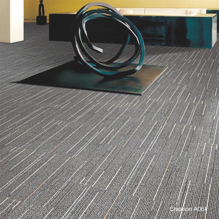 MERIKA commercial use stripe carpet tiles 50*50cm