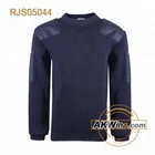 Navy blue ARMY ROUND NECK COMMANDO SWEATER Military Pullover Wool/Acrylic