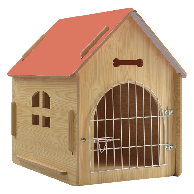 بيت خشبي قفص الحيوانات الأليفة بيت للكلب بيت بيت قطة داخلي في الهواء الطلق