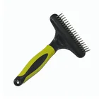 Wholesale cat dog rake hair removal dematting steel pin comb silicone pet grooming brush