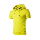 Best selling soft solid hoodie drawstring man polo t shirt for summer