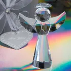 Cheap wholesale angel baby crystal gift glass angle decoration craft for kids