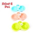 Custom Pet Feed Cage Plastic Hanging Bowl Drinking Double Bowl for Dog Cat Bird