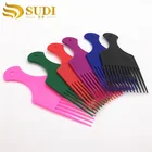 Hair Salon Custom Color Plastic Pick Up Afro Comb